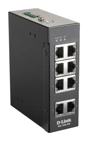 D-Link DIS-100E-8W Switch Industrial 8 Puertos 10/100 BASE-T(X) IP30 Sin Gestión