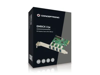 CONCEPTRONIC EMRICK02G PCIe - Controladora USB 3.0 de 4 Puertos