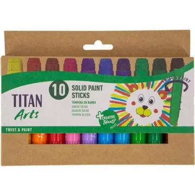 Titan Arts Témpera En Barra Surtidos Estuche 10 Unidades