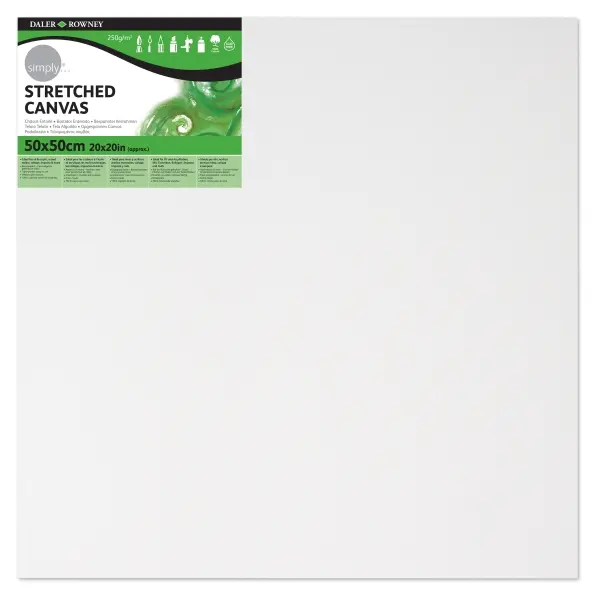 Daler-Rowney Simply Bastidor Entelado 50x50cm 100% Algodón 250g Color Blanco