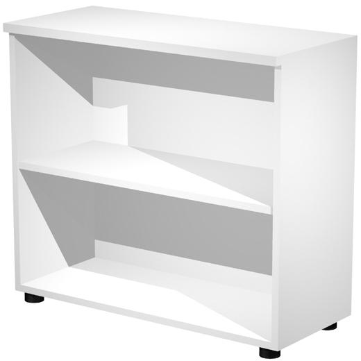 Artexport Estantería Baja Presto Abierta 1 Estante 22Mm Regulable Con Trasera Blanco