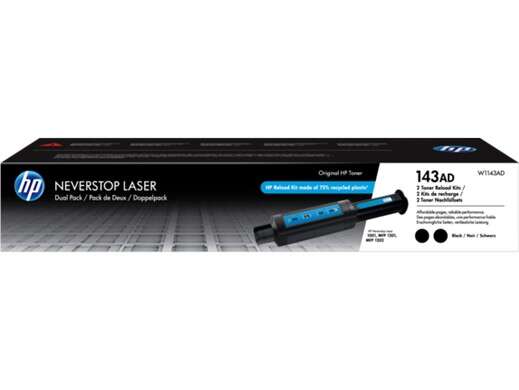 Hp W1143A Negro Pack De 2 Kits De Recarga De Toner Originales - 143A