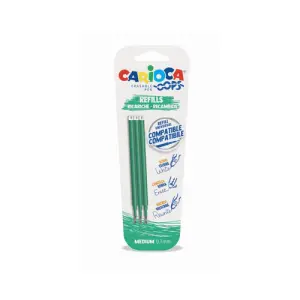 CARIOCA RECAMBIO BOLÍGRAFO OOPS BORRABLE VERDE - BLISTER DE 3
