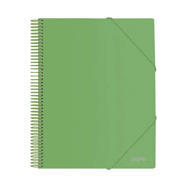 Dohe Carpeta A4 con 40 Fundas, Tapa de Polipropileno Opaco y Espiral de Plástico