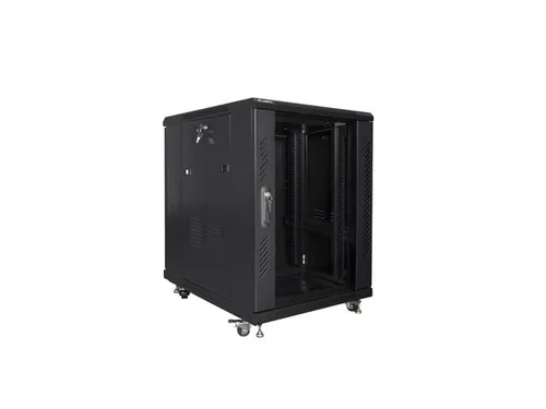 Lanberg Armario Rack 15U Independiente Negro FF01-6815-12B