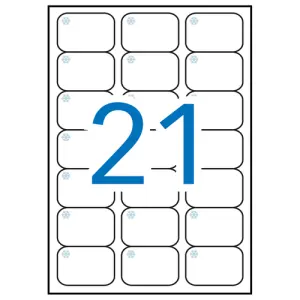 Apli Pack de 210 Etiquetas para Congelar 63.5x38.1mm - Adhesivo Removible - Color Blanco