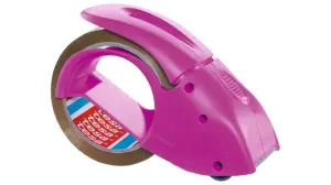 Tesa Pack'n'Go Precintadora Con 1 Rollo De Precinto 66mm x 50 Metros Rosa