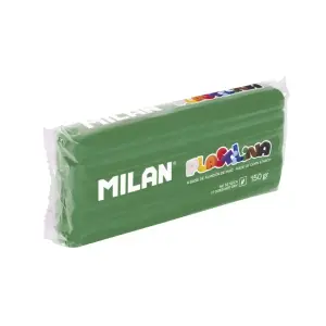 Milan Barra de Plastilina 150gr Almidón de Maíz Sin Gluten Mezclable Color Verde