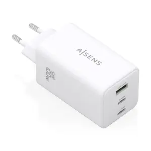 Aisens Cargador GAN 100W - 2xUSB-C PD3.0, QC4.0, QC5.0, 1xUSB-A QC3.0 - Blanco