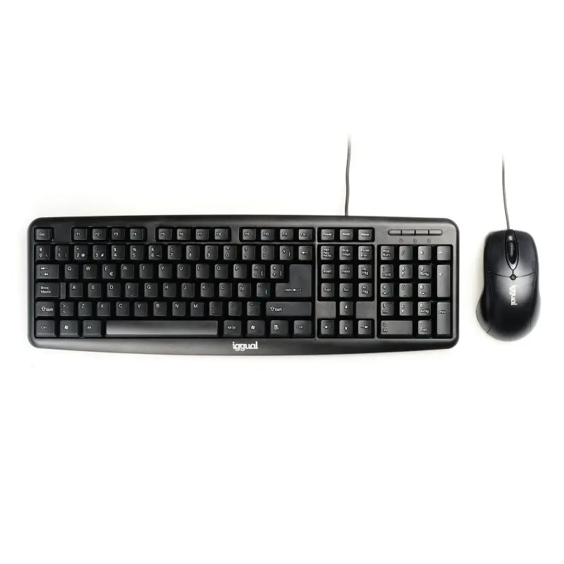 iggual Kit Teclado Y Ratón COM-CK-BASIC Negro