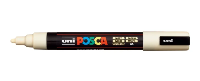Posca Marcador PC-5M No Permanente Punta Forma De Bala 1,8 - 2,5 mm Marfil