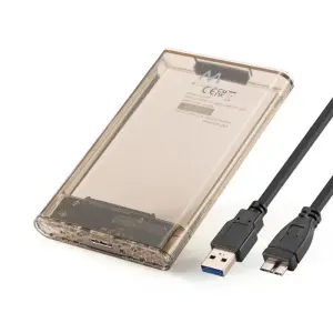 Ewent Caja Externa USB 3.2 SATA 2.5" Transparente - Plug and Play Sin Herramientas