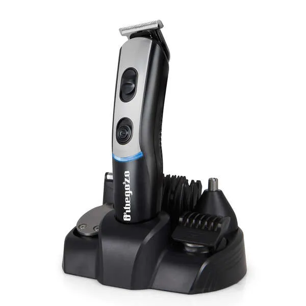Orbegozo Ctp 1840 Cortapelos Multifuncional - 7 En 1 Para Cabello - Nariz Y Barba - Recargable Y Con Opcion De Uso Con Cable - Incluye Accesorios Y Adaptador De Carga - Practico Y Versatil
