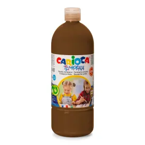 Carioca Botella de Témpera 1000ml - Colores Superlavables - Alta Opacidad - Marrón