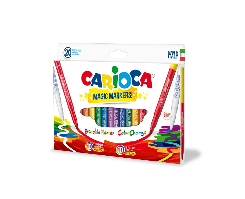 Carioca Pack de 20 Rotuladores Mágicos con Tinta que Cambia de Color y Punta Maxi