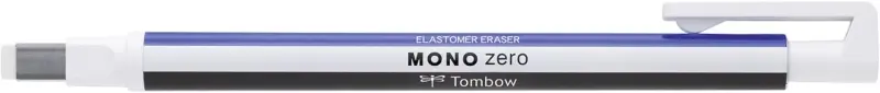 Tombow Mono Zero Portagomas Punta Rectangular 2.5x5mm Color Blanco, Azul y Negro