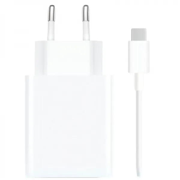 Xiaomi 120W Hypercharge Combo Cargador De Pared Para Smartphone Usb-A 120W + Cable - Identificacion Inteligente De Dispositivos - Color Blanco
