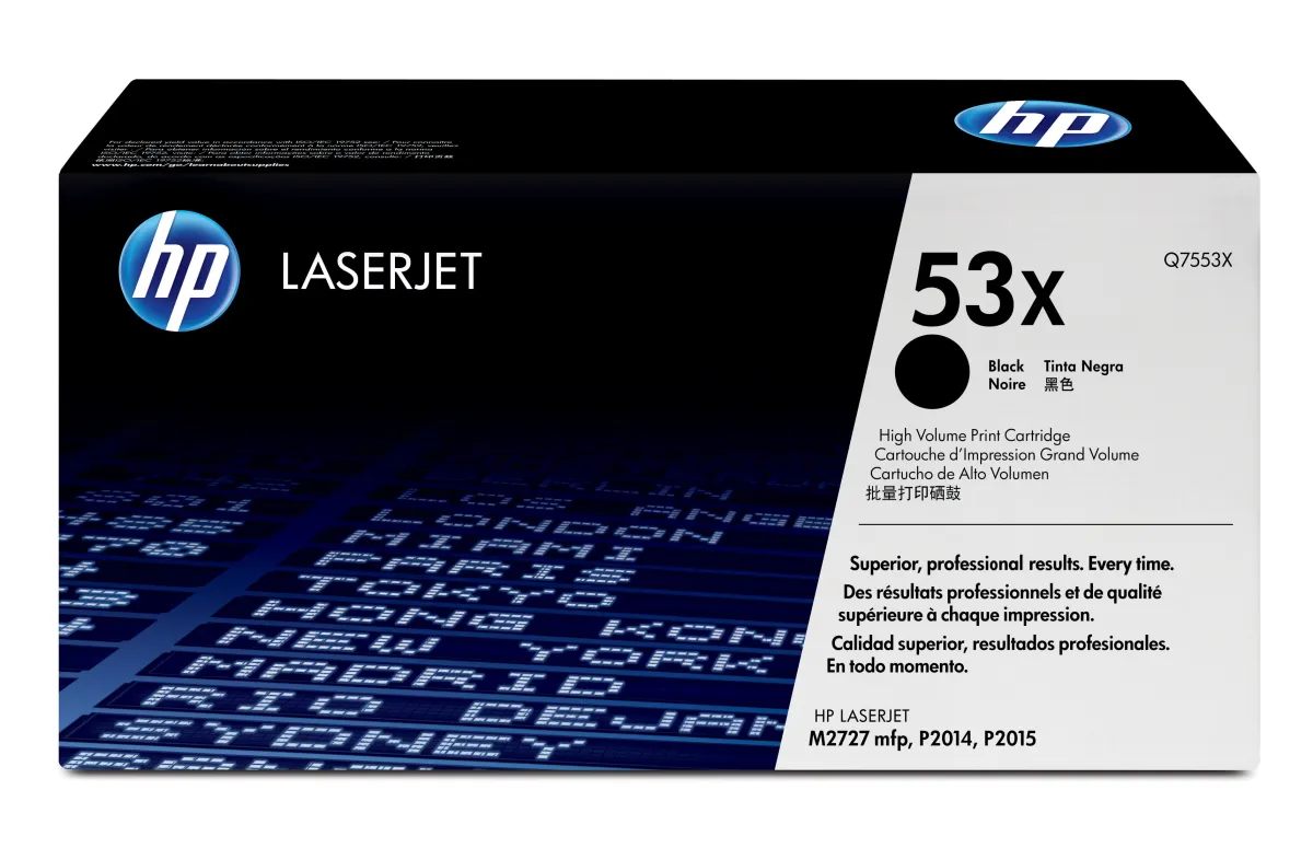 HP Toner Negro LaserJet 53X Compatible con P2015, P2010, M2525, LBP3310