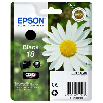 Epson Cartucho T1801 Negro Original para Impresoras