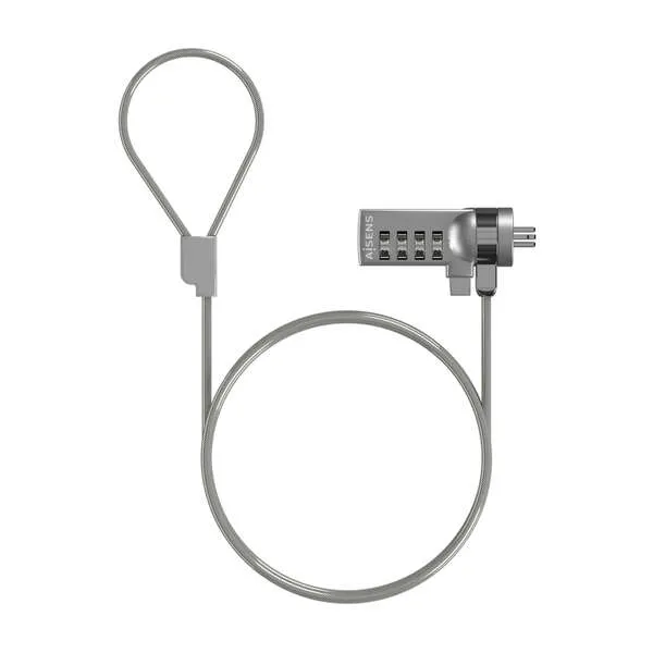 Aisens Cable De Seguridad Con Cerradura De Combinación Para Ordenador Y Portátil 1,5 M