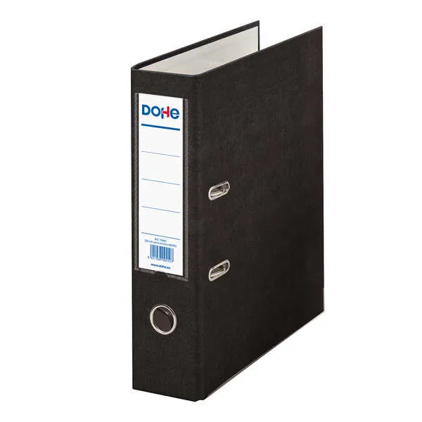 Dohe Archivador Palanca Archicolor A4 Lomo Ancho Rado Cartón Forrado PP Negro