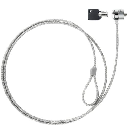 Tooq Cable De Seguridad Tipo Kensington Con Llave Para Portátil 1,5M Plata