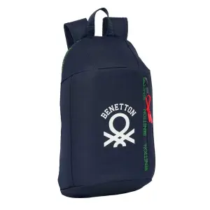 Safta Mini Mochila Benetton Together - Hombreras Ergonómicas - 8.5L - Azul Marino