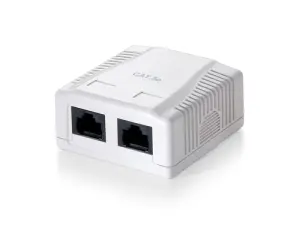 ROSETA DE SUPERFICIE CATEGORIA 5e 2 HEMBRAS RJ45