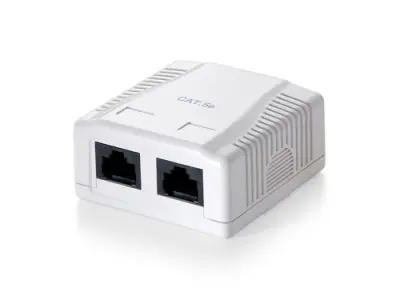 Equip Roseta De Superficie Categoría 6 Con 2 Hembras RJ45