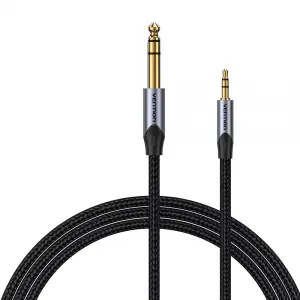 Vention Cable Estéreo Jack 3.5 Macho a Jack 6.3 Macho - 3m - Gris