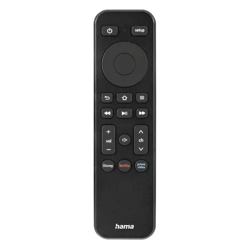 Hama Mando a Distancia Universal para TV - Alcance 10m - Acceso a Streaming - Negro
