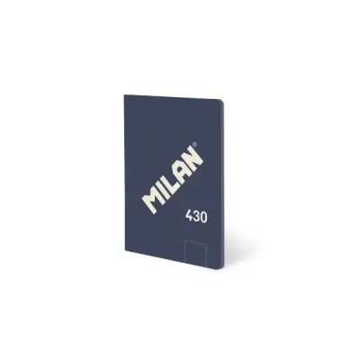 Milan Libreta Encolada A6 48 Hojas Blancas 95 gr/m2 Microperforada Tapa Blanda Azul