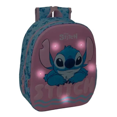 Safta Mochila 3D con Luces LED, Hombreras Acolchadas, Asa Superior y Portabotellas - 8.64L - Azul