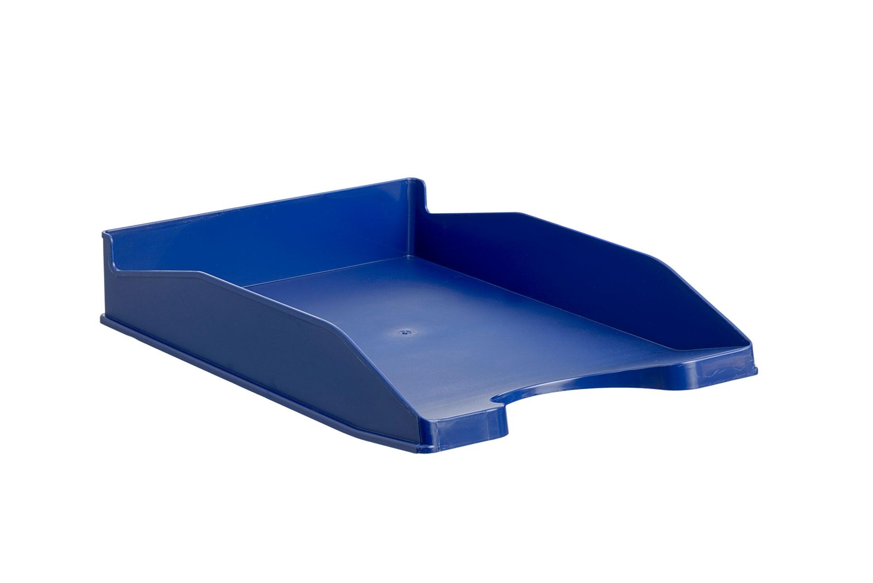 Archivo 2000 Bandeja Apilable En 3 Posiciones Fondo Liso Din A4 Y Folio 345X255X60 Mm Azul