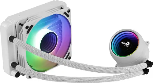 Sistema De Refrigeracion Liquida Aerocool Mirage L120 White 1X12Cm Infinity Mirror Rgb-A (Adressable) Tpd 200W Para Procesadores Intel Y Amd