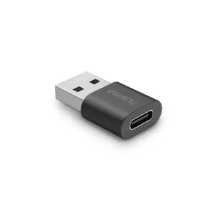 Hama Adaptador USB-C Hembra a USB-A Macho 10 Gbit/s Color Negro