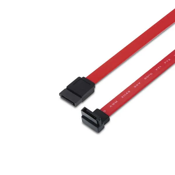 Aisens Cable Sata Iii Datos 6G Datos Acodado - 0.5M Para Disco Duro Sata I - Ii - Iii Ssd - Color Rojo