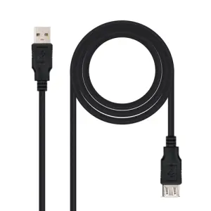Nanocable Cable Prolongador USB-A 2.0 Macho a Hembra 1.80m