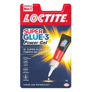 Loctite Superglue-3 Power Gel 3gr - Adhesivo Instantáneo Flexible y Extrafuerte