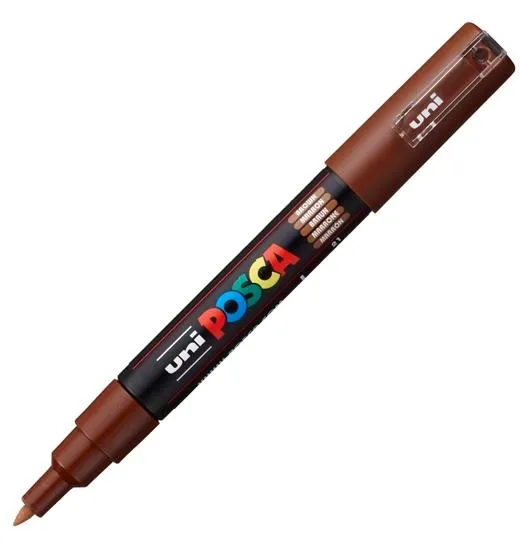 Posca Marcador  Pc-1M No Permanente Punta Fina 0.7-1Mm Marrón