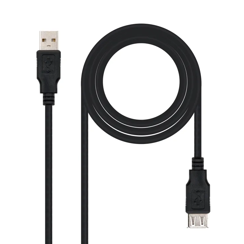 Nanocable Cable Usb 2.0 Tipo-A M/H P Negro 1M