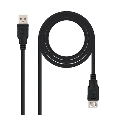 Nanocable Cable Usb 2.0 Tipo-A M/H P Negro 1M