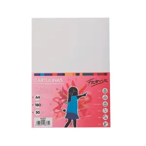 Fabrisa Cartulina 180g A4 50 Hojas Blanca