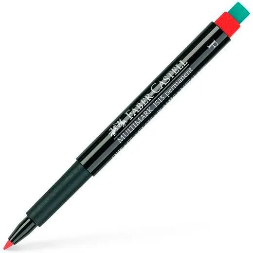 Faber Castell Rotulador Permanente Multifuncional Multimark F Con Goma Integrada Rojo