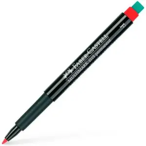 Faber Castell Rotulador Permanente Multifuncional Multimark F con Goma Integrada Rojo