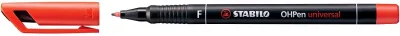 Stabilo OHPen Rotulador Permanente Punta Fina 0.7mm Color Rojo Agarre Antideslizante