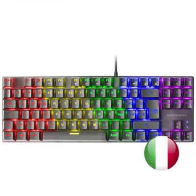 Mars Gaming MK80 Teclado Mecánico TKL Compacto RGB Antipolvo Multiplataforma Negro