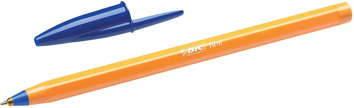 Bic Bolígrafo Original Naranja Fino Azul Caja 20 Unidades