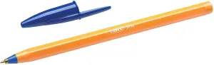 Bic Bolígrafo Original Naranja Fino Azul Caja 20 Unidades
