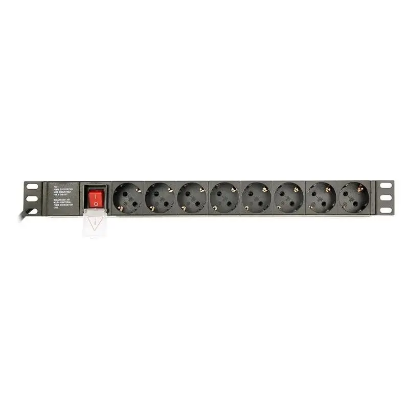 Gembird EG-PDU-014-C14 PDU de Distribución de Energía 8 Salidas AC 1U Negro